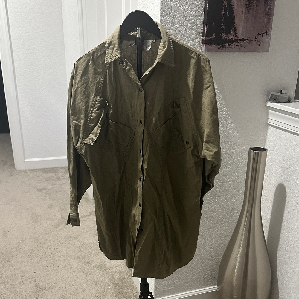 Together Olive Green Button-Down Shirt